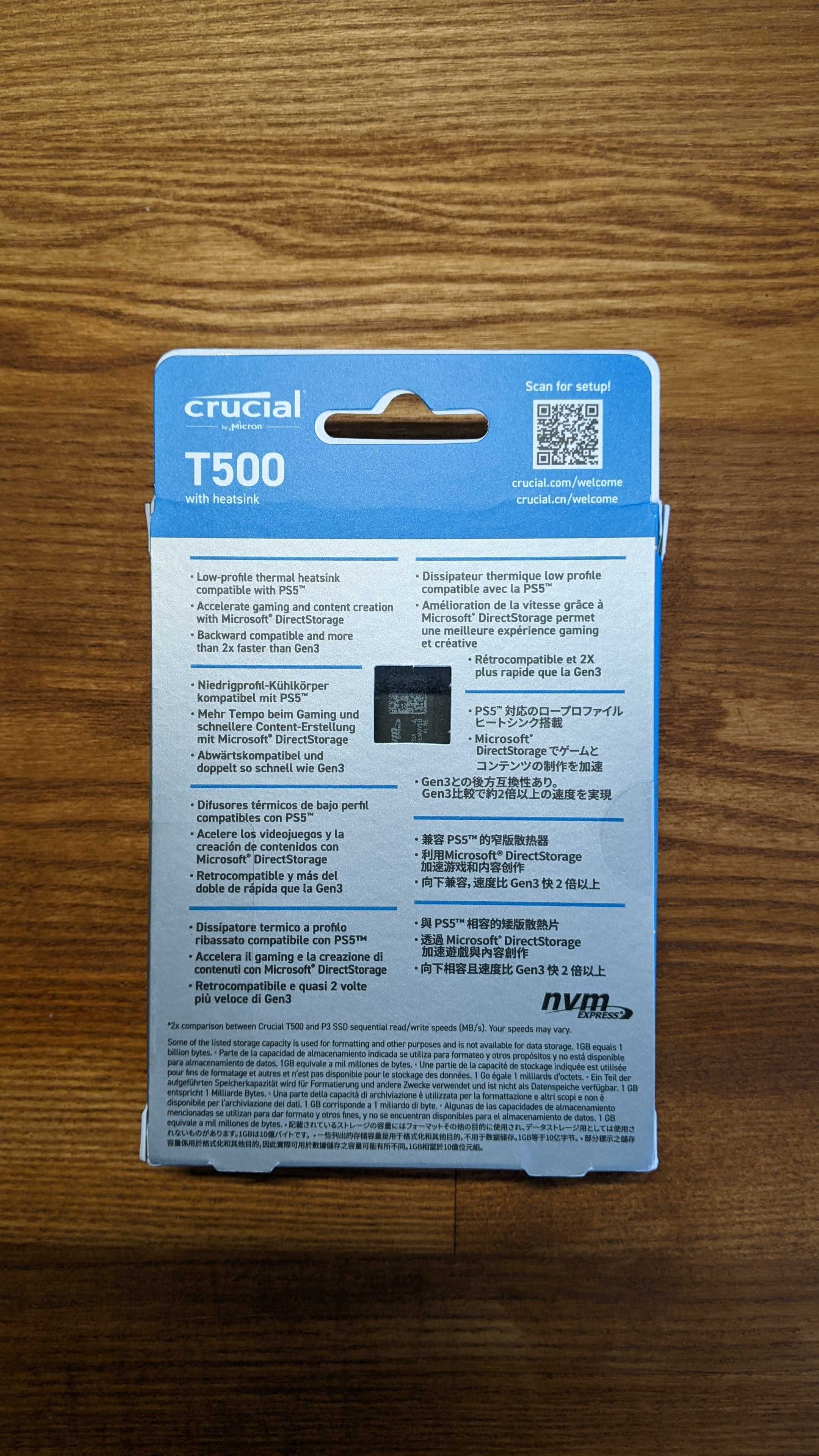 PS5_SSD Crucial T500_1TB_ +радіатор_Gen4
