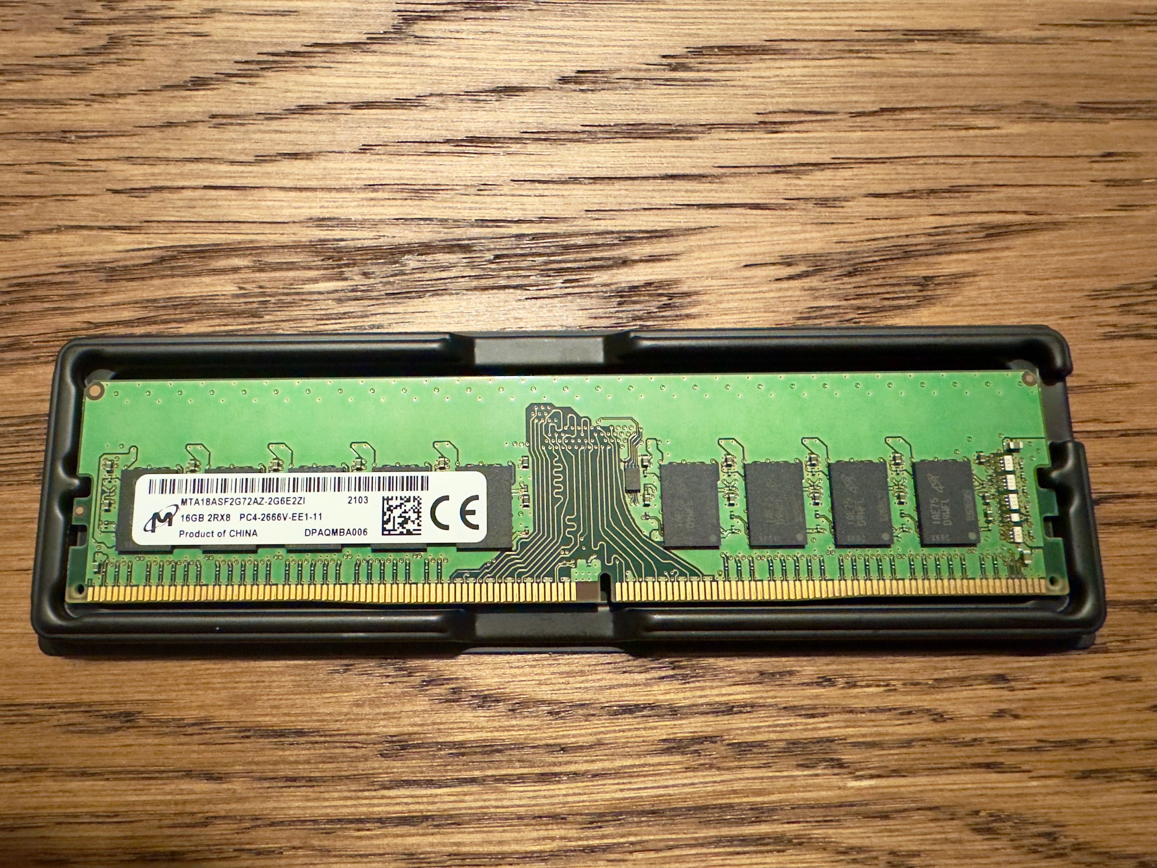 Memória RAM 16gb 2666MHz ECC unbuffered