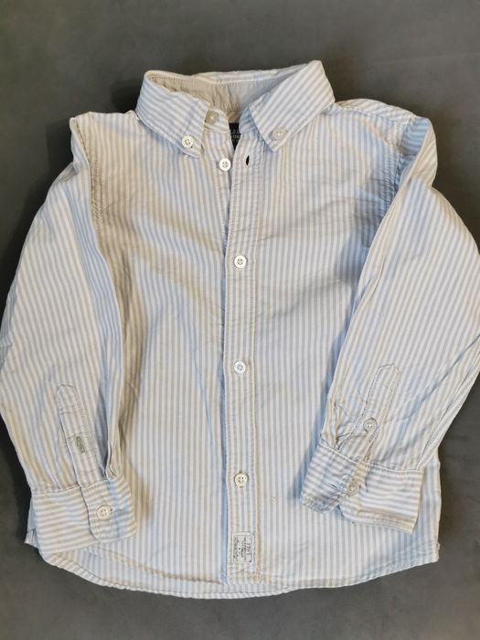 Koszula H&M biała w szare paski r. 116