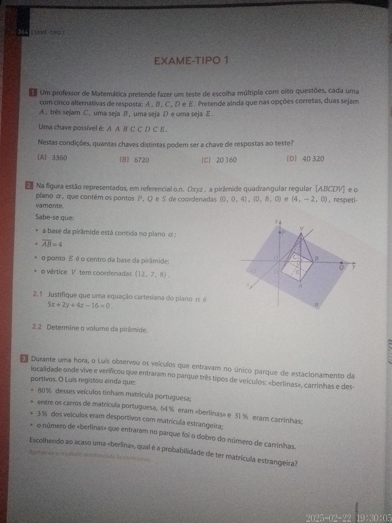Manual Matemática A - Preparação para o Exame 2022