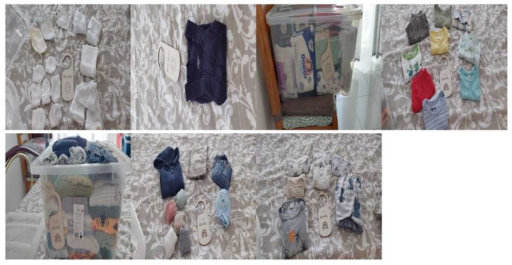 Enxoval completo de bebé menino dos 0 aos 12 meses – excelente estado