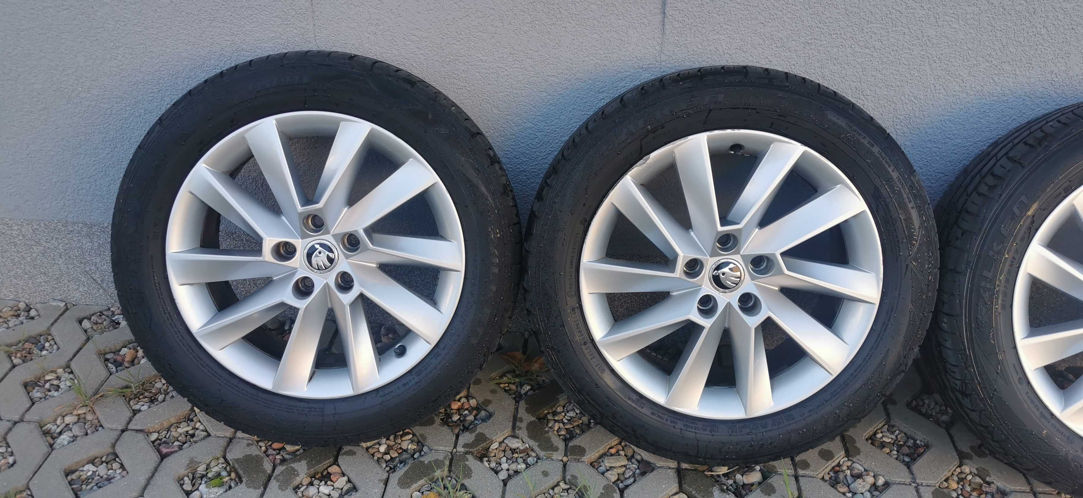 FELGI 17 SKODA SUPERB oryginalne + opony FALKEN