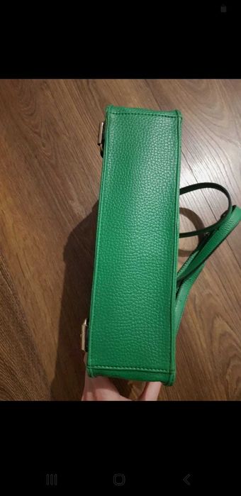 Torebka, zielona, listonoszka, eko skóra, torba,