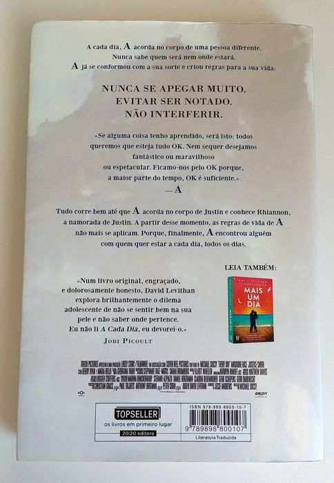 Livro Cada Dia, de David Levithan