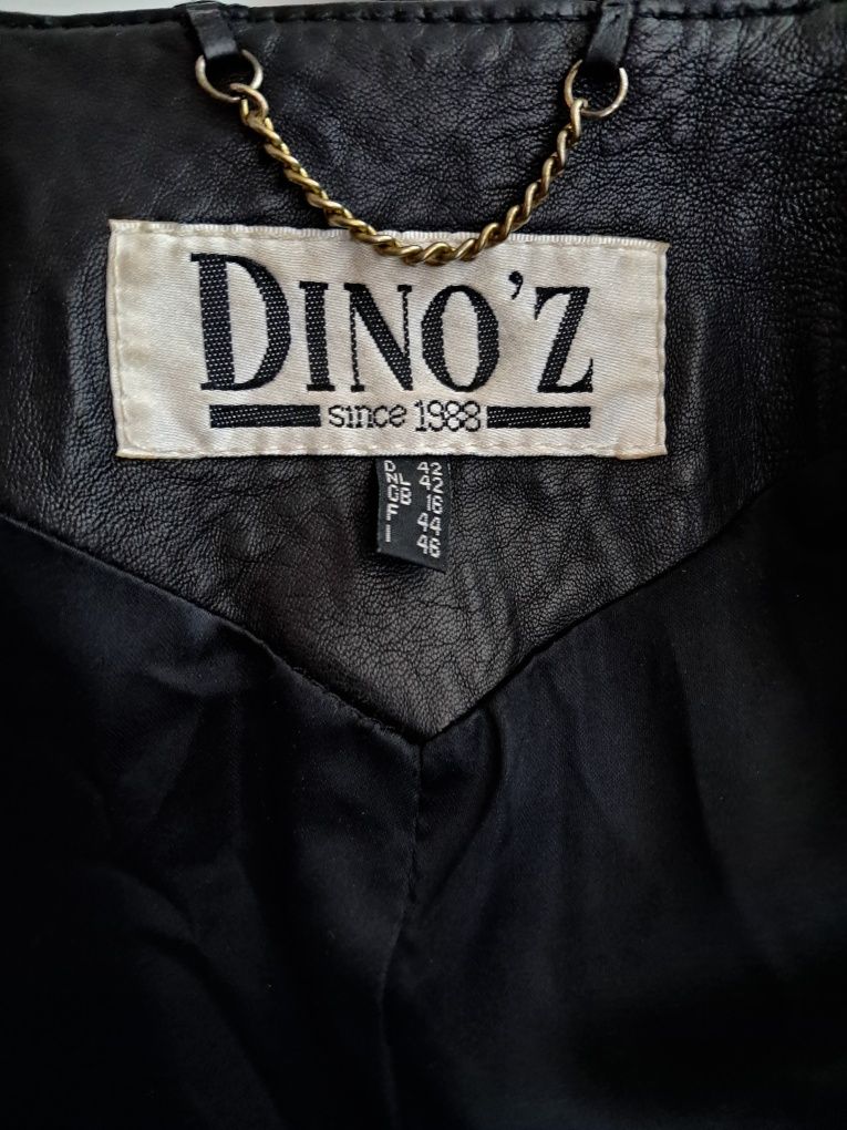 Zamszowa skórzana kurtka Dino'z patchwork wiewiórki vintage lata 80