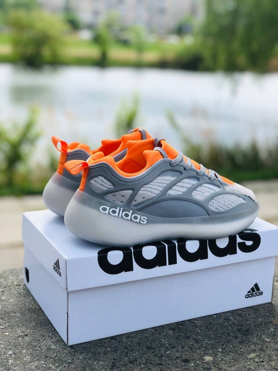 Мужские кроссовки Adidas Серые летние кросовки Адидас Кросівки Адідас