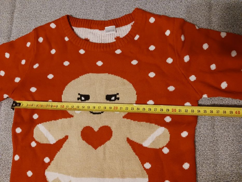 Świąteczny sweter rozm. 110/116 - Pani Piernikowa