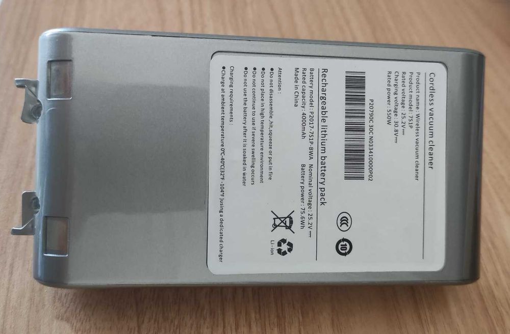 Bateria nova para Xiaomi/Dreame aspirador