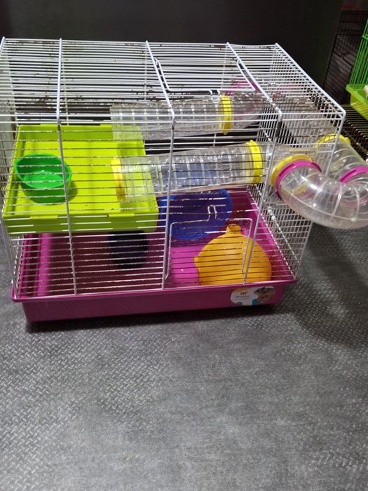 Duża piętrowa klatka z rurami +gratis