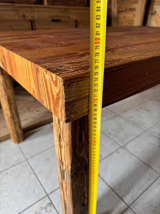 Stół prawdziwe stare drewno ręczna robota unikatowy klimat 150 x 90 cm