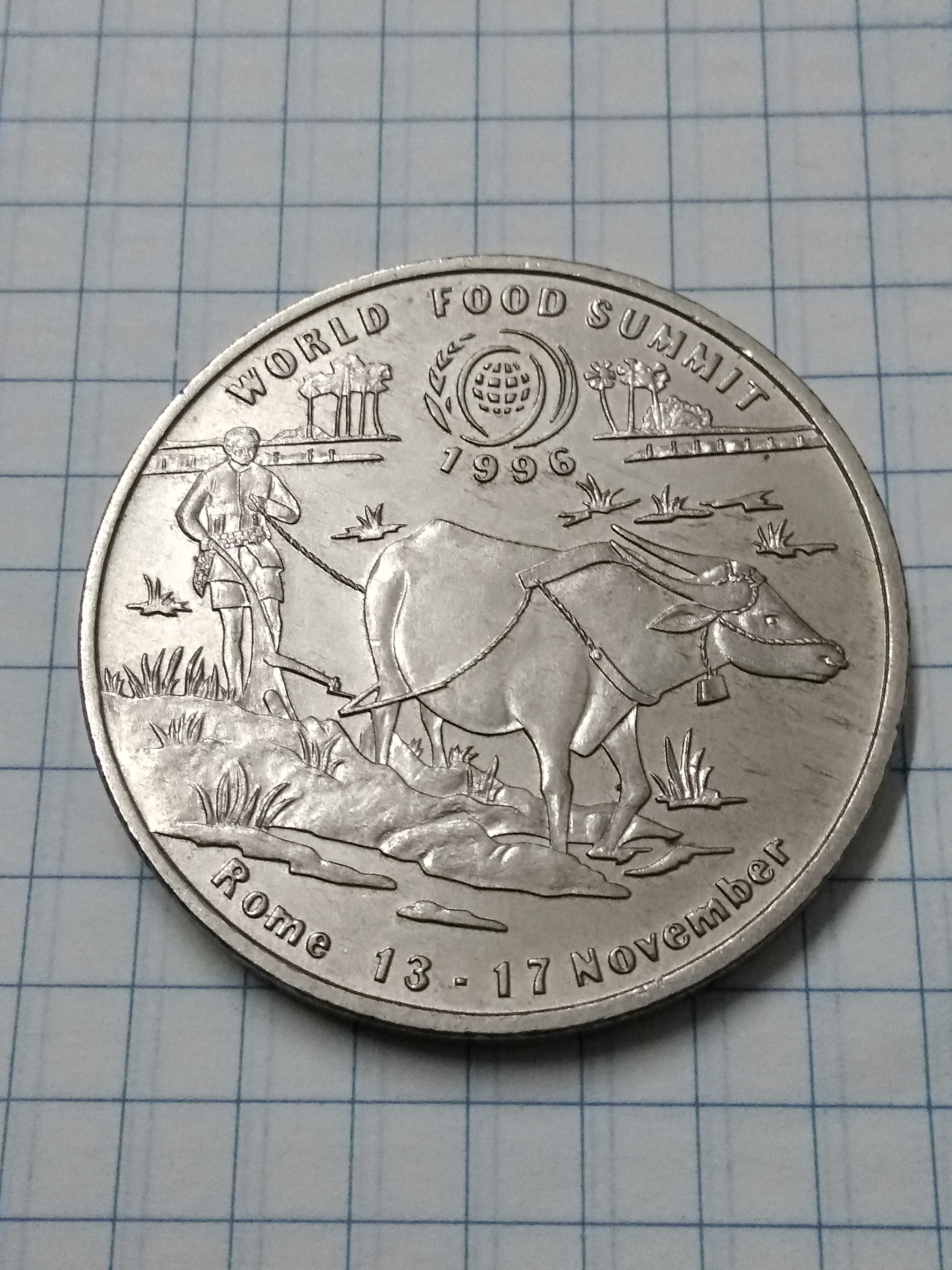 Монета Лаоса 10 кип, 1996 г.