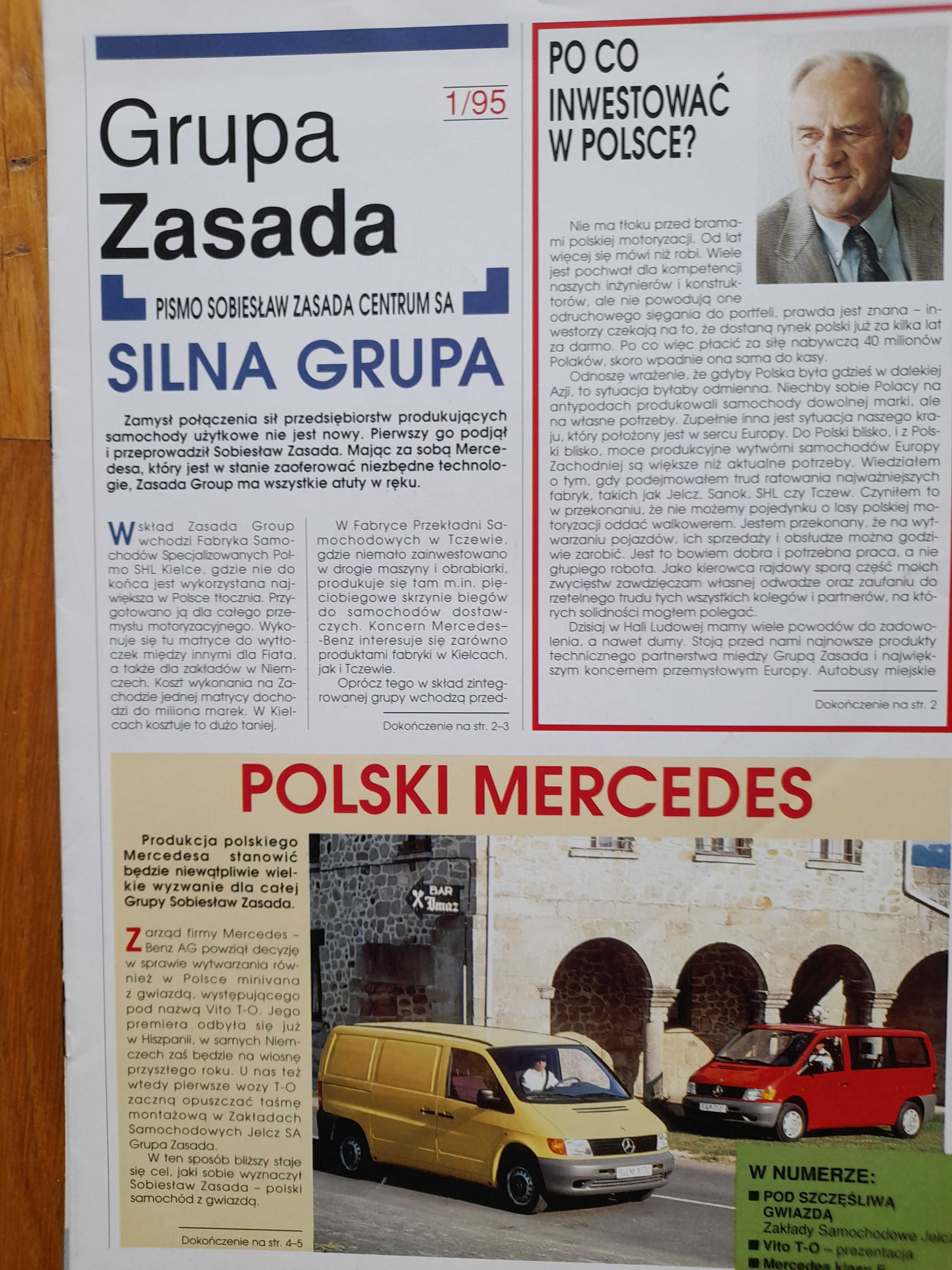 MERCEDES JELCZ Grupa Zasada magazyn motoryzacyjny 1995