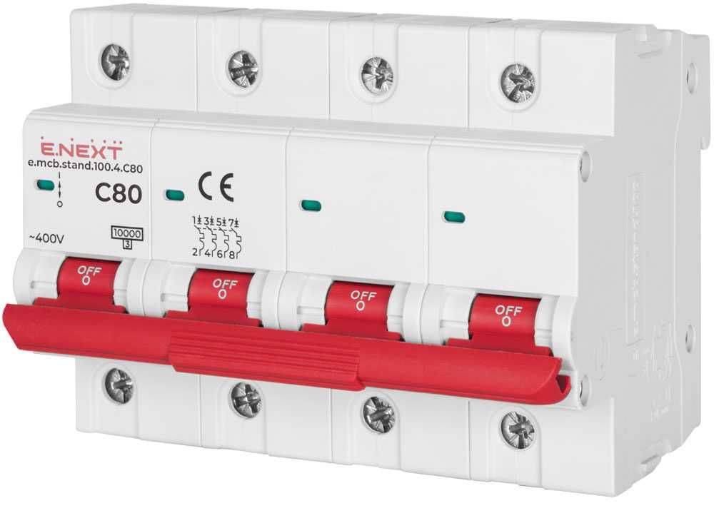 Wyłącznik nadprądowy STANDARD C80 4p 80A 10kA