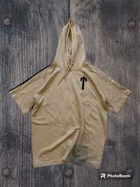 Bluza z krótkim rękawem Trapstar Opium jasnobrązowy r.L/XL streetwear