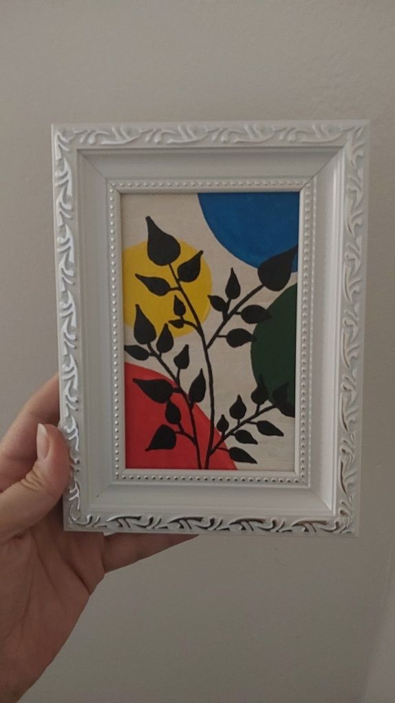 Obraz liście handmade