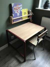 Zestaw biurko stolik IKEA Ypperlig i krzesełko Kids Depot metal drewno