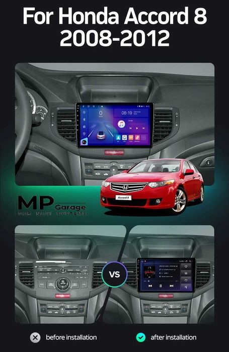 Radio Android 11 Honda Accord 8 LTE CarPlay/AA Qled 4G Montaż
