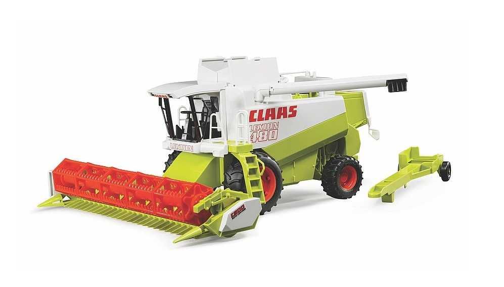 Kombajn zbożowy Claas Lexion 480 z wózkiem Bruder