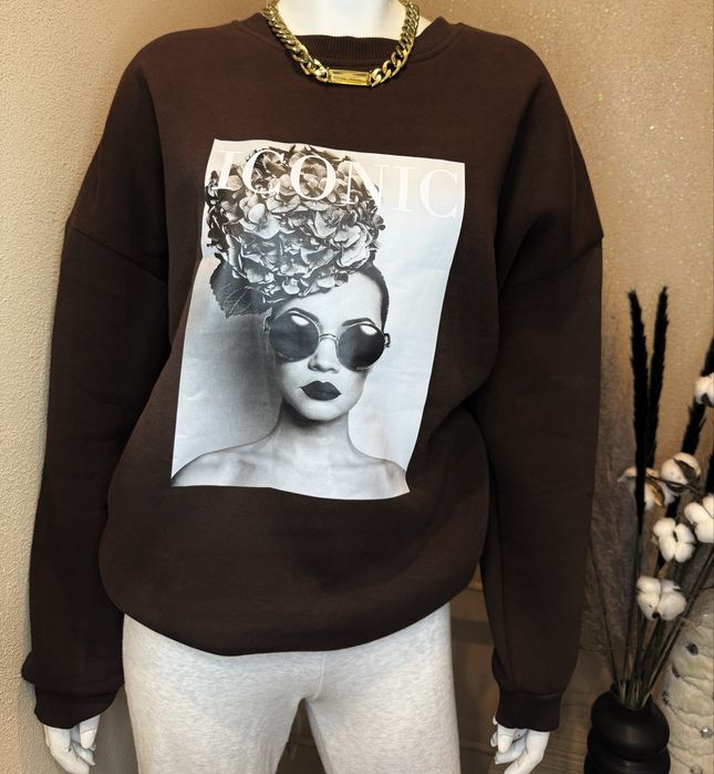 Bluza ICONIC by MOJO w odcieniu gorzkiej czekolady