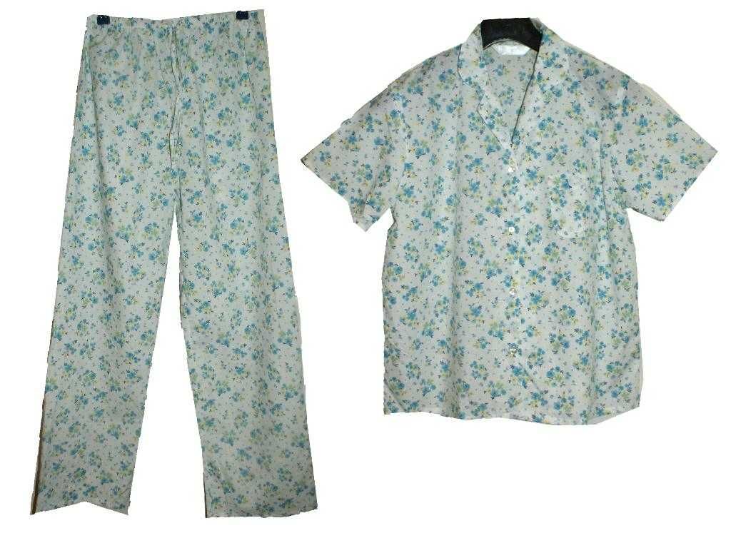 Country wiejski styl rustic piżama damska kwiatuszki łączka 40 42