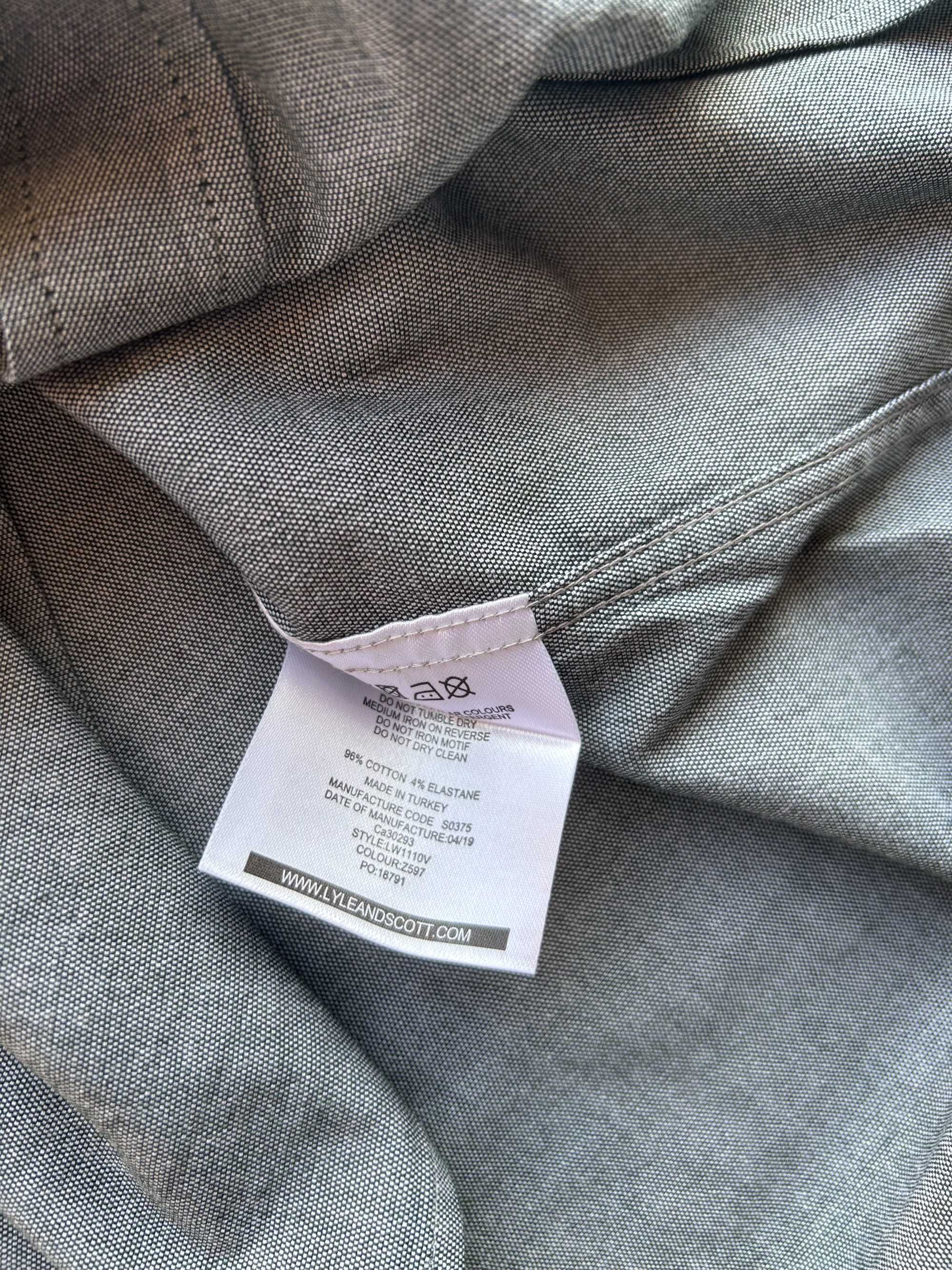 Lyle & Scott _ Szara koszula L _ Slim Fit _ elastan
