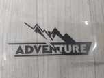 ADVENTURE- 30cm x 12cm- czarna naklejka na auto ścianę kamper quad
