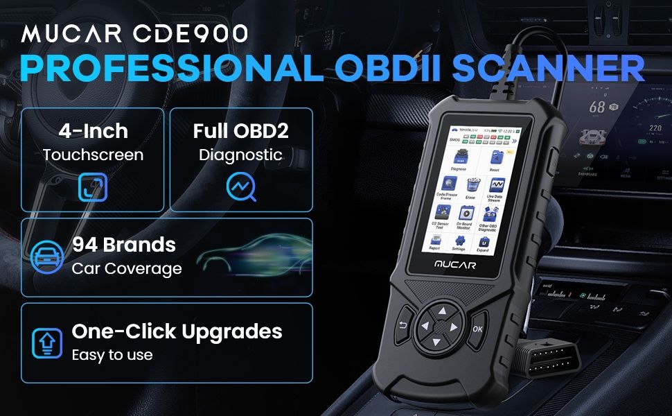 Máquina de diagnóstico Auto OBD2 Mucar Cde900 2GB NOVO