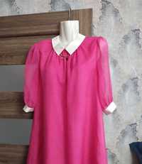 Туника платье женская летняя S-размер шелкнарядная блузка  рубашка