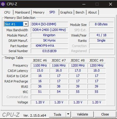 Kingston ddr4 2400 sodimm