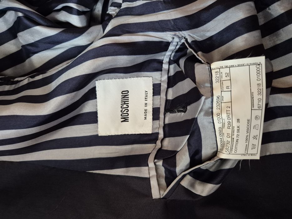 Пиджак Moschino, р.52 , синій, кежуал.