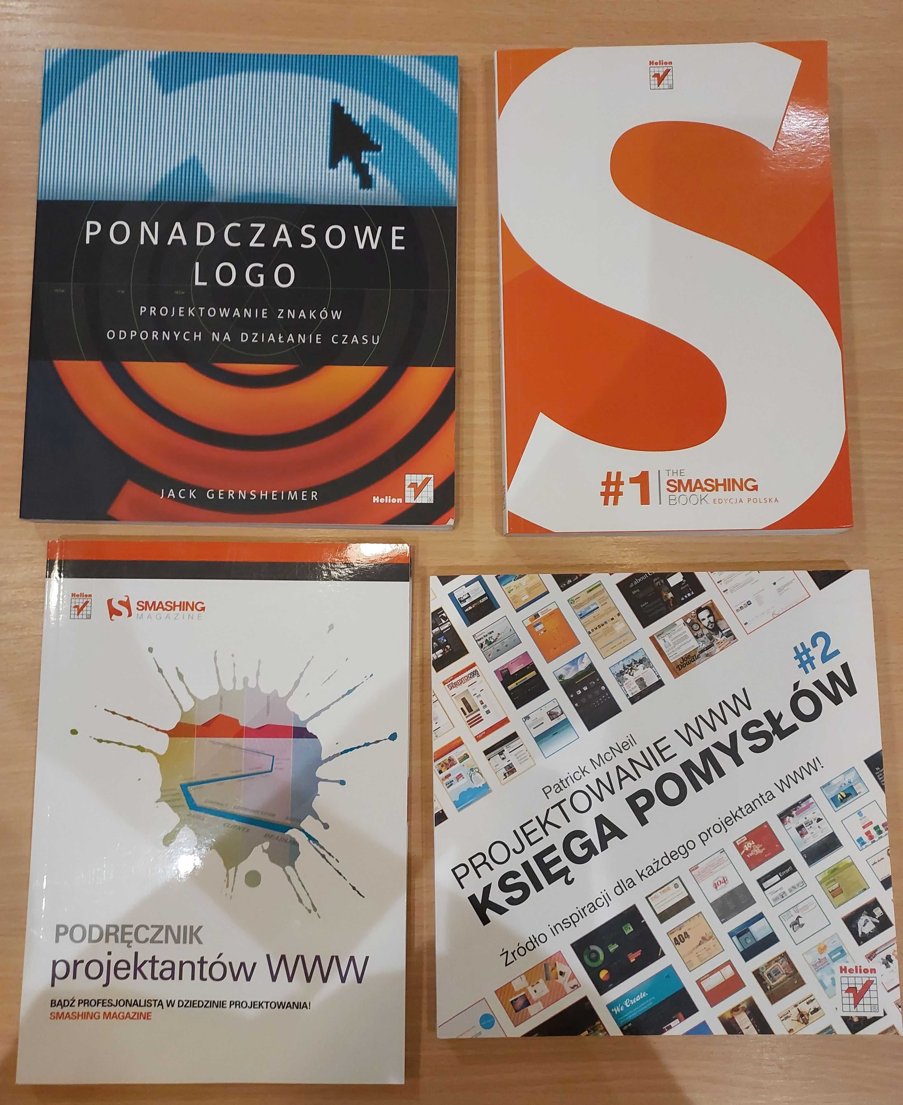 "Ponadczasowe logo", "Smashing Book", "Projektowanie WWW" i in. Helion