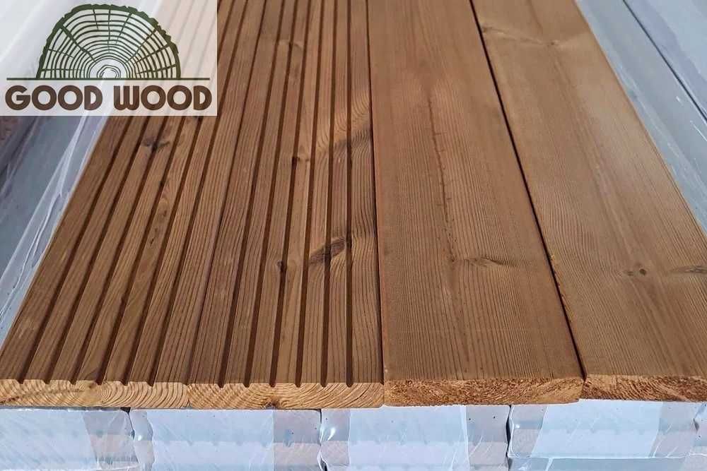 Deski tarasowe 26x116 mm termo sosna deska thermo Gładka Ryflowana