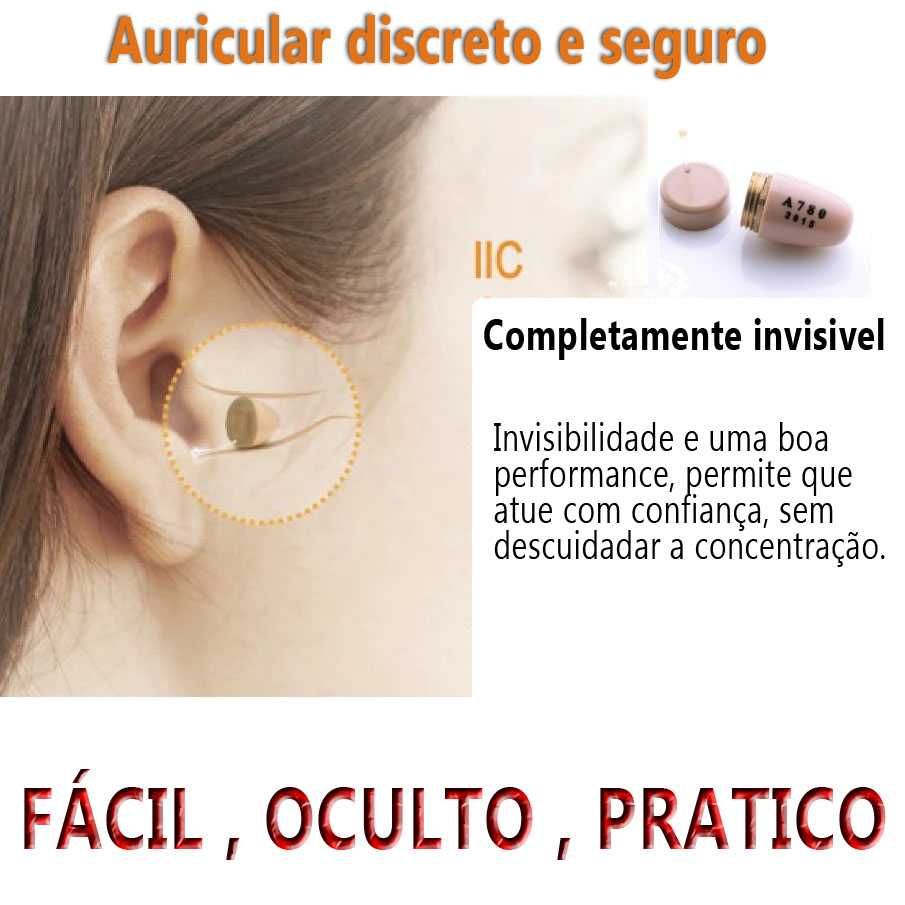 Auricular spy escondido oculto invisivel sem utilizar telemovel exame