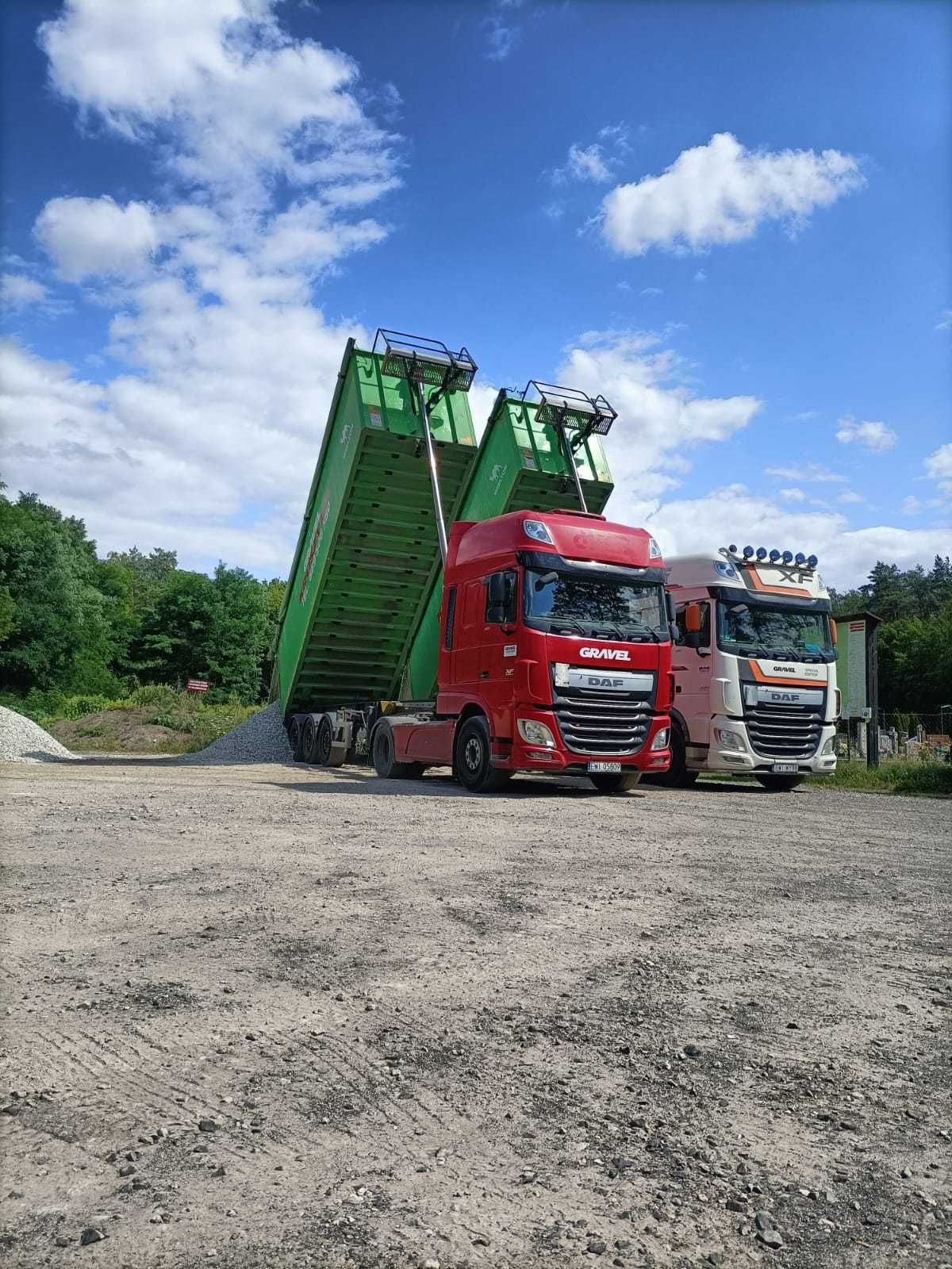 Piasek, żwir, tłuczeń, ziemia ogrodowa - transport Pajęczno i okolice