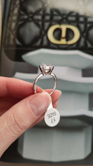 Жіноче кільце, каблучка, срібного кольору, біжутерія