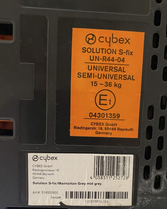 Автокресло-Бустер Cybex Solution S-Fix 15-36 кг, 3- 12 лет