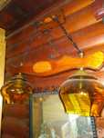 OKAZJA Lampa dębowa retro żyrandol drewniany wiejska chata leśniczówka