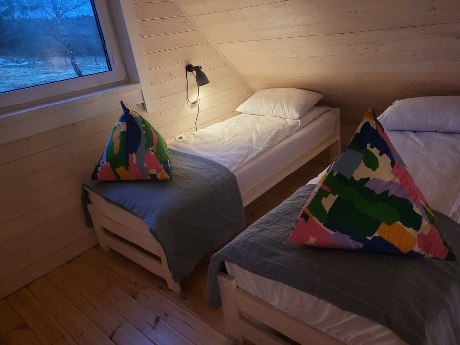 Domek z balią z jacuzzi, sauna ,las, jezioro,wolne 21-23.12 i Święta