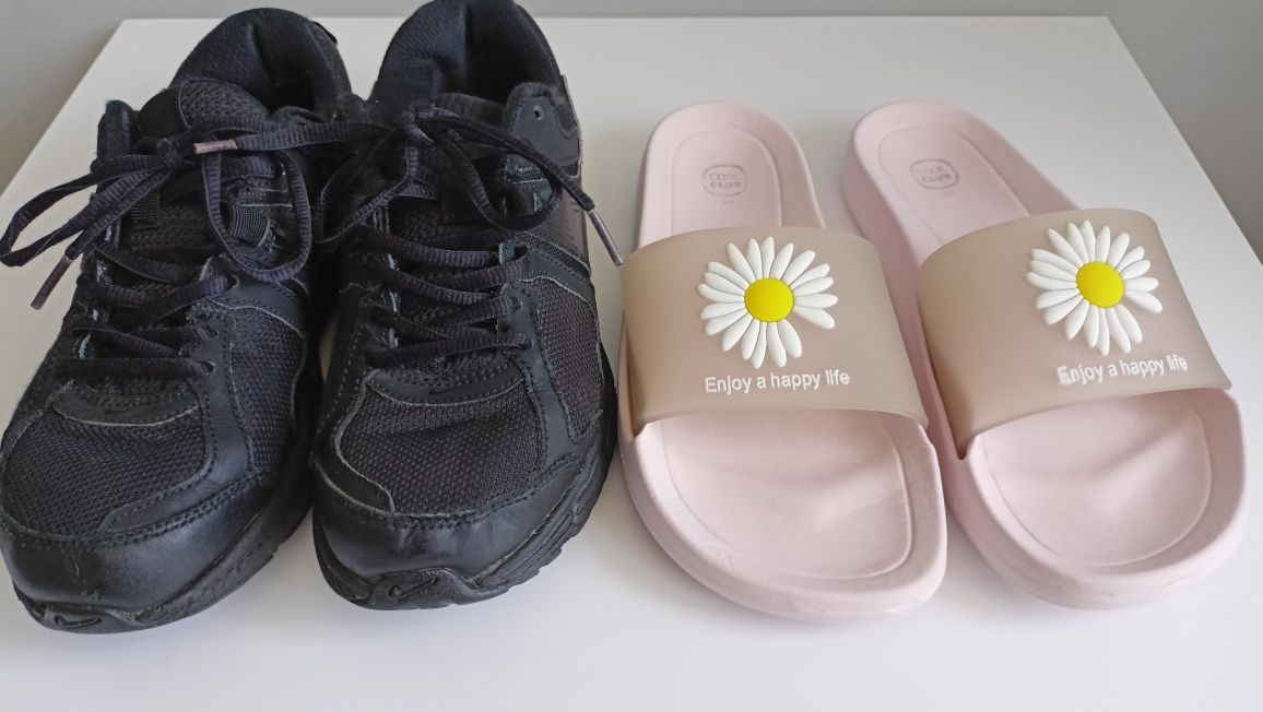 Sportowe sneakersy Nike + klapki r. 36