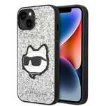 Etui Karl Lagerfeld Glitter Choupette Patch Na Iphone 14 - Srebrne