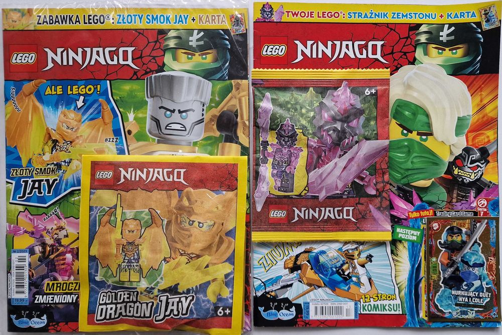 2 X Lego 892302 Ninjago Złoty smok JAY njo 755+Strażnik Zemstonu