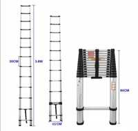 Телескопічна складна драбина 3,8 м/ Телескопическая складная лестница
