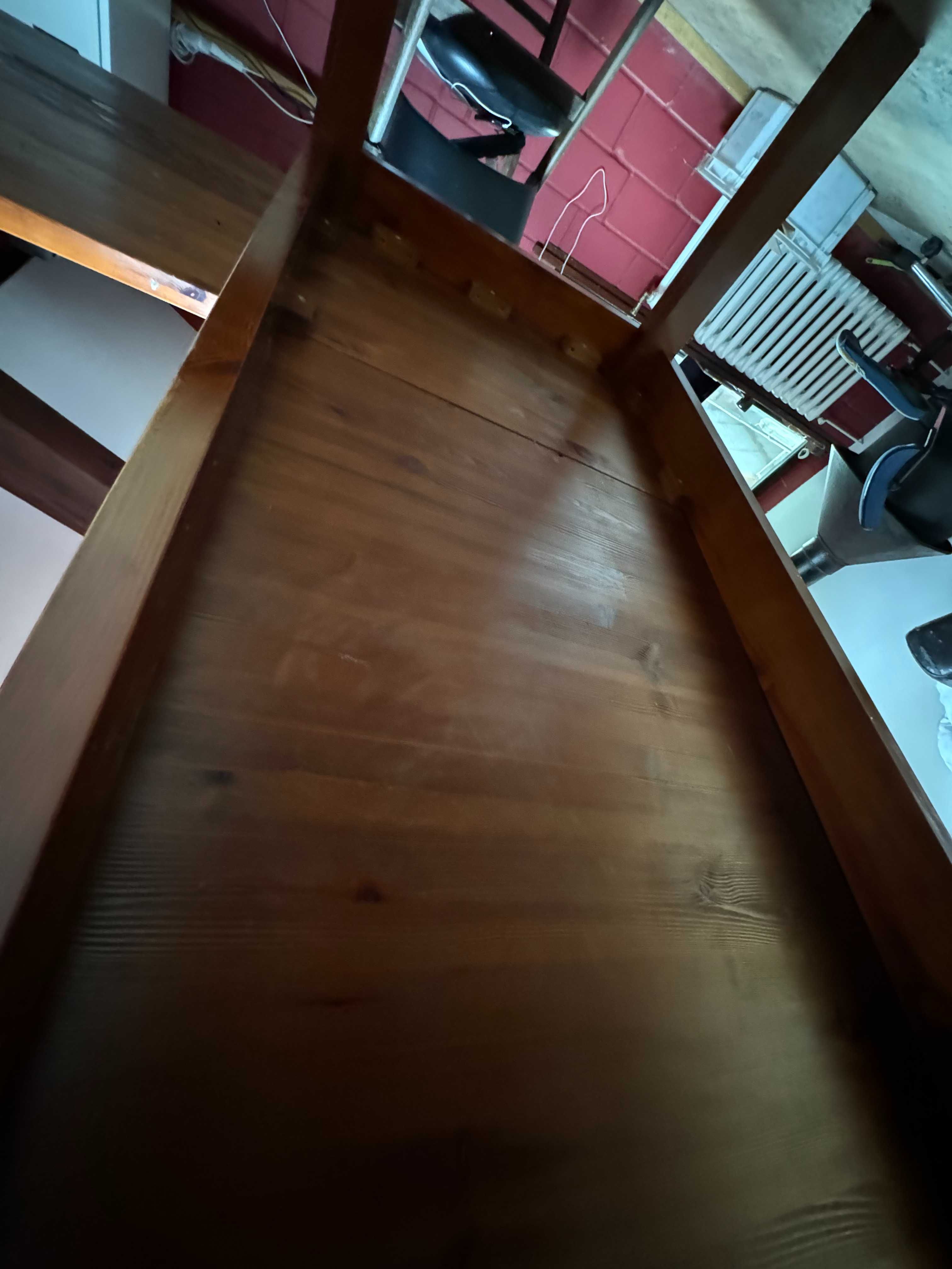 Stół sosnowy do biura, lite drewno