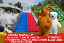 Wynajem Dmuchancy tor przeszkód Piana party organizacja imprez maskot