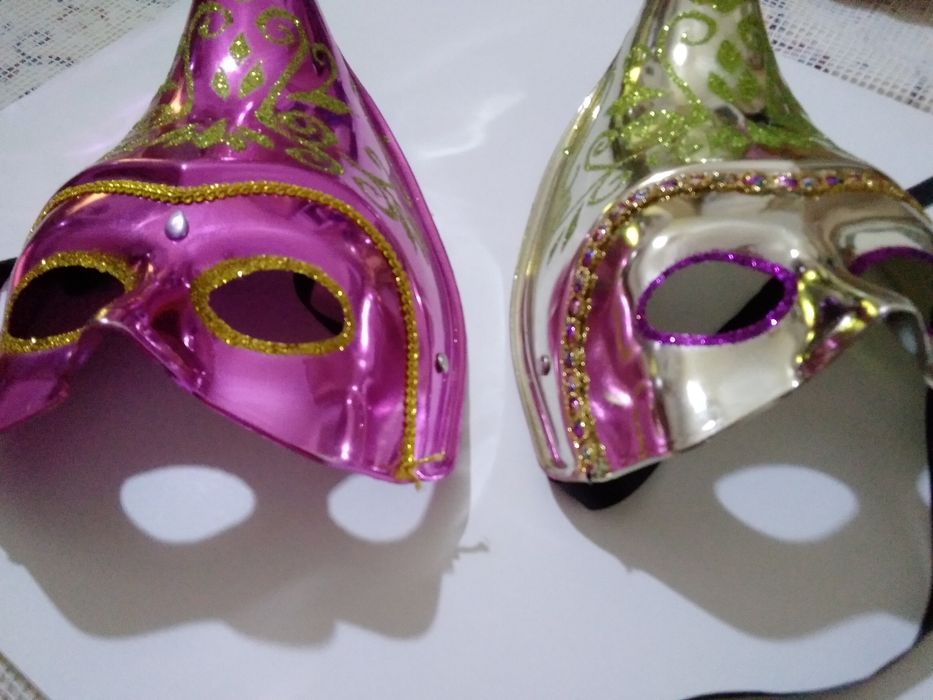 Máscaras metalizadas festa, para adulto.