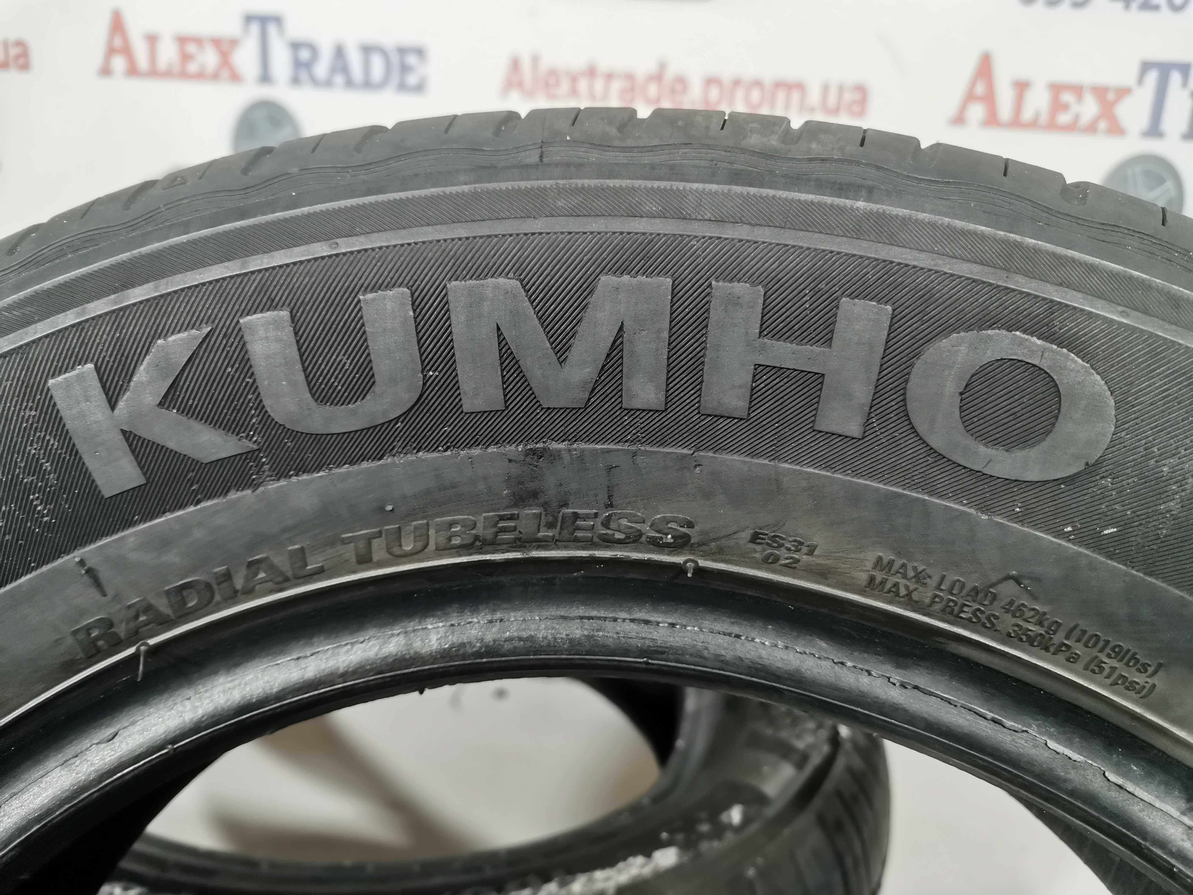 2 шт. 165/70 R14 Kumho Ecowing ES31 літні шини бу, 6 мм
