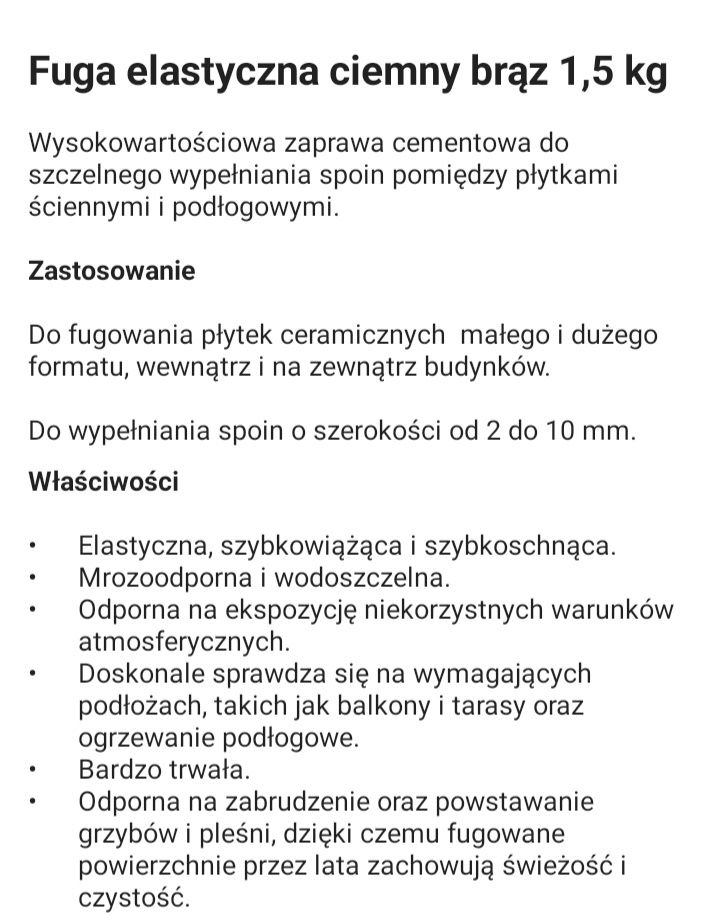 Fuga knauf  ciemny braz
