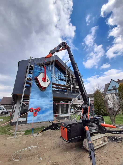 Mini Żuraw, BG LIFT M250, Dźwig, Pająk, Montaż - wynajem z operatorem.