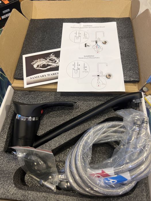 Bateria kuchenna czarna bateria zlewozmywakowa