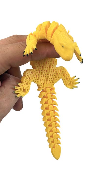 Jaszczurka Uromastyx (Biczogon) przegubowa 3D–pancerny gad z segmentów